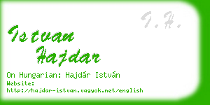 istvan hajdar business card